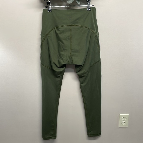 Thinx Moderate Absorbency Activewear Leggings High Rise Pockets Kale Green M - Picture 4 of 15